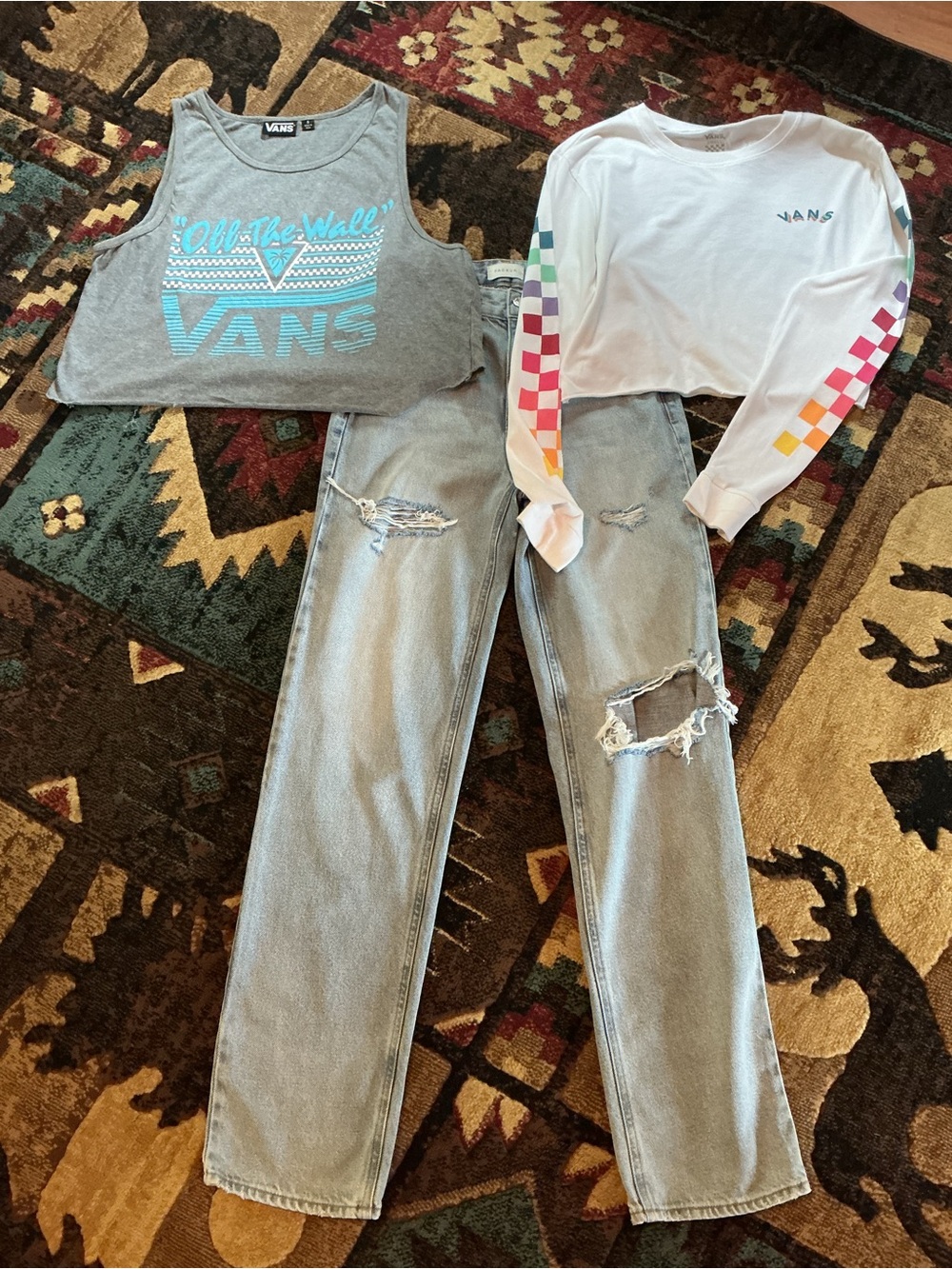 “Vans” Tops Size Small “PAC Sun” Jeans Size 0